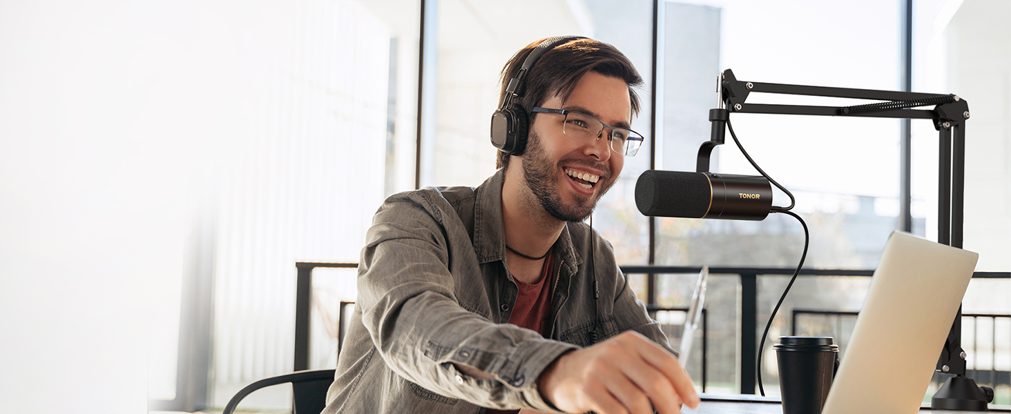 Мікрофон TONOR TD510+ для запису та стрімінгу: XLR/USB, динамічний, з кріпленням та кнопкою вимкнення мікрофону