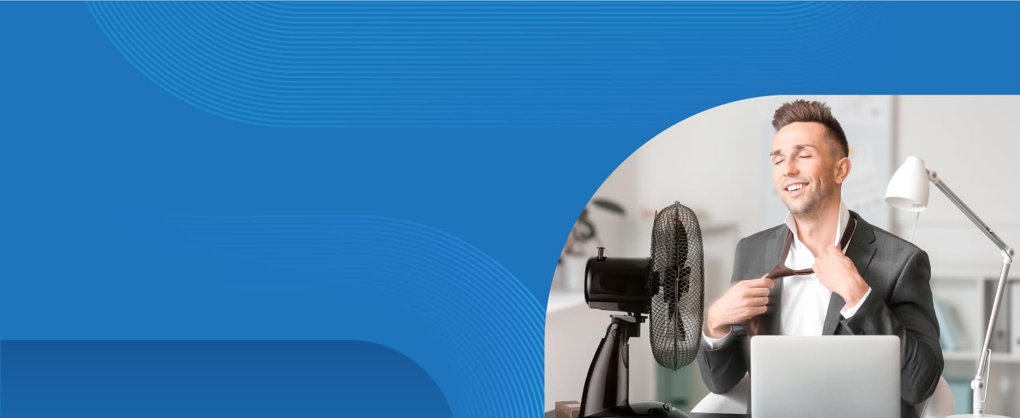 Настільний вентилятор тихий 20W, діаметр 28 см, з осциляцією, 2 швидкості, регульована висота, для спальні/офісу, підлоговий, альтернатива кондиціонеру