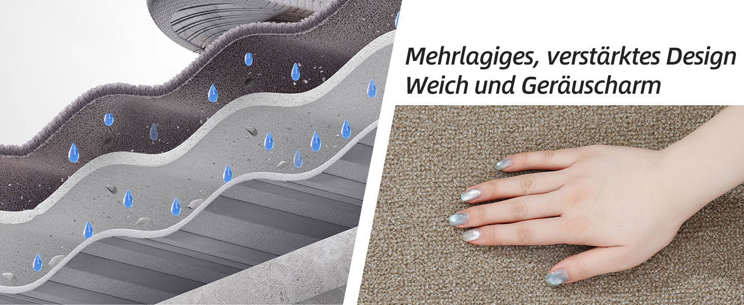 Ковзаючі сходи COSY HOMEER, 15 шт., 70x22 см, самоклеючі, машинне прання, 100% поліестер, TPE-підкладка, для дітей, літніх людей та домашніх тварин