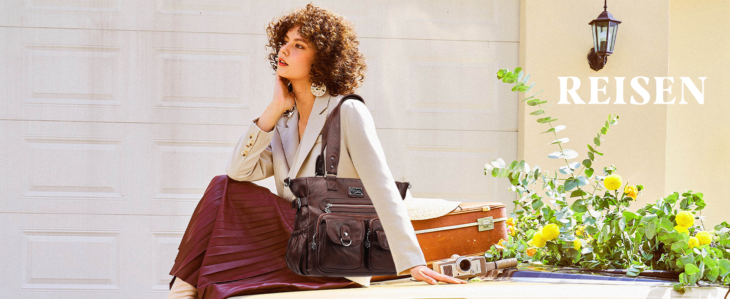 Сумка жіноча KL928 через плече, велика, чорна, PU шкіра, з багатьма відділеннями