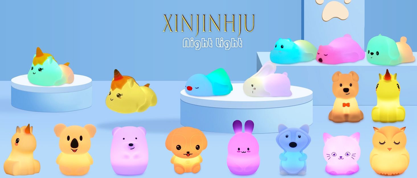 Дитяча нічна лампа PaPa Kaninchen для спальні — міцна, безпечна для очей, регульована яскравість, кольори та таймер, декоративний нічник для дітей