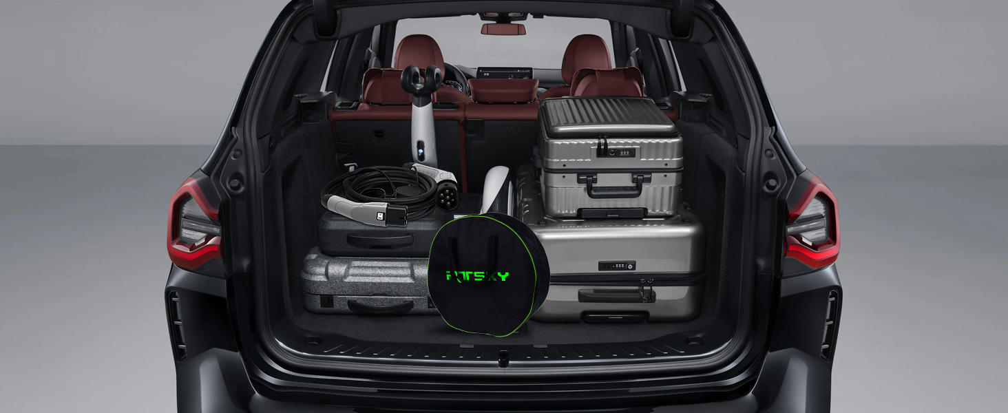 Кабель для зарядки електромобіля Type 2 (22kW, 32A, 5M) з варіатором напруги 3-фазний, з сумкою, для Tesla, e-Golf, ID.3, i3 (TÜV/CE/IP65)