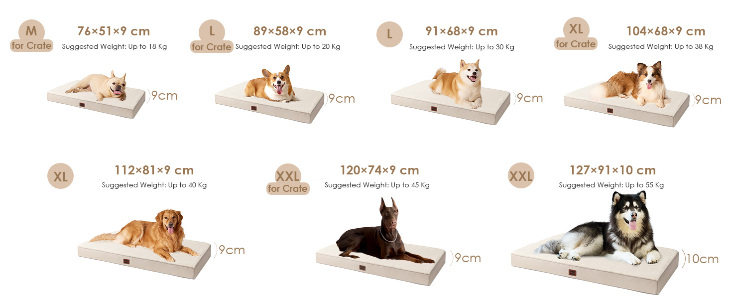 Ортопедичне ліжко для собак EHEYCIGA, малі породи, 76x51x9 см, з м'яким вкладишем, для переноски, Kamel