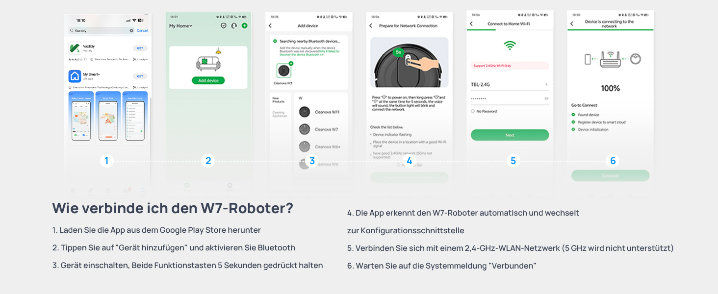 Робот-пилосос Vexilar W7 3-в-1 з функцією миття підлоги, потужність 4000Pa, сумісний з Alexa/App, для шерсті тварин, твердих підлог та килимів