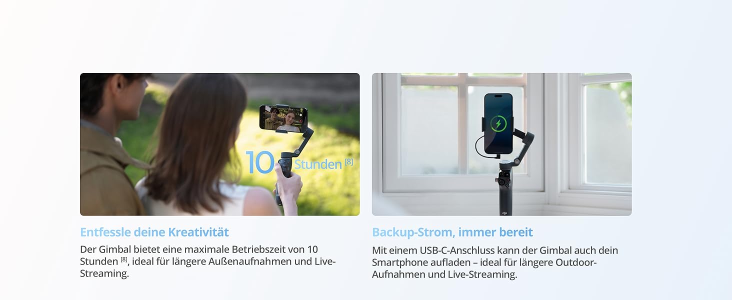 DJI Osmo Mobile 8 Kreativ Combo (Мікрофон DJI Mic Mini), Стабілізатор для смартфона, AI-трекінг, 360° обертання