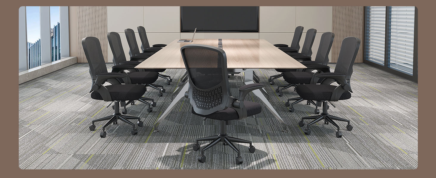 Офісний стіл Naspiro Ergonomic з регульованими підлокітниками, підтримкою попереку та дихаючою сіткою, чорний (без підголівника)