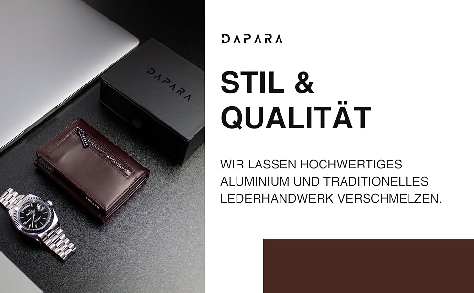 Чоловічий гаманець DAPARA з RFID-захистом | Тонкий гаманець для чоловіків з відділенням для монет | Гаманець-картхолдер на 12 карт | Коричневий гаманець Espresso Mini з натуральної шкіри