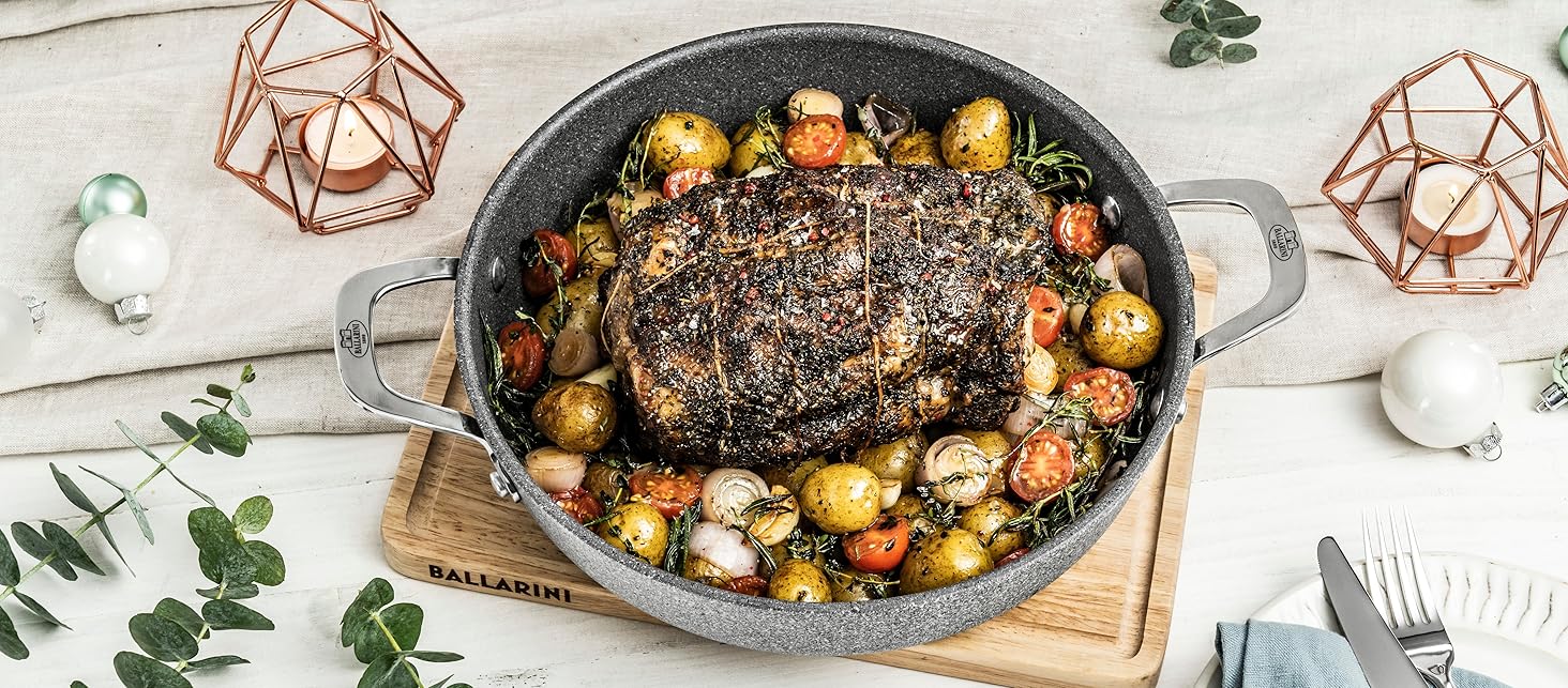 Сковорода BALLARINI Salina з антипригарним покриттям, 24 см, для всіх плит, алюміній, сіра