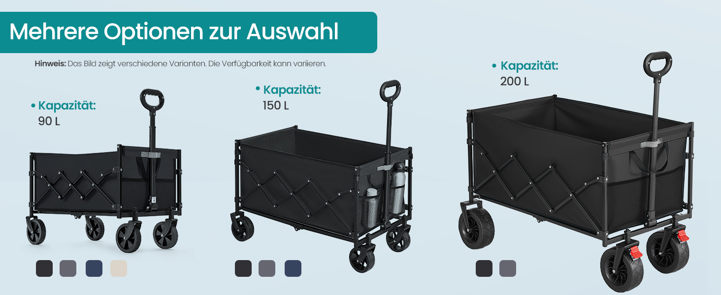 Візок садовий SONGMICS GFW909B01 (200 л, чорний) - складний, міцний, до 180 кг