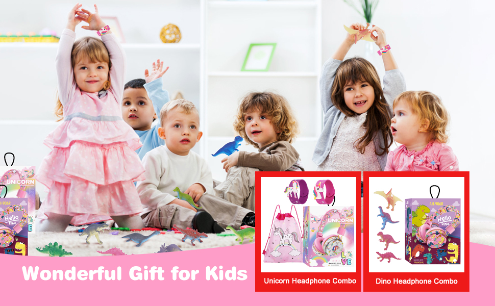 Дитячі навушники JYPS, бездротові, Over-Ear з мікрофоном для школи та планшета (3-10 років), блакитні