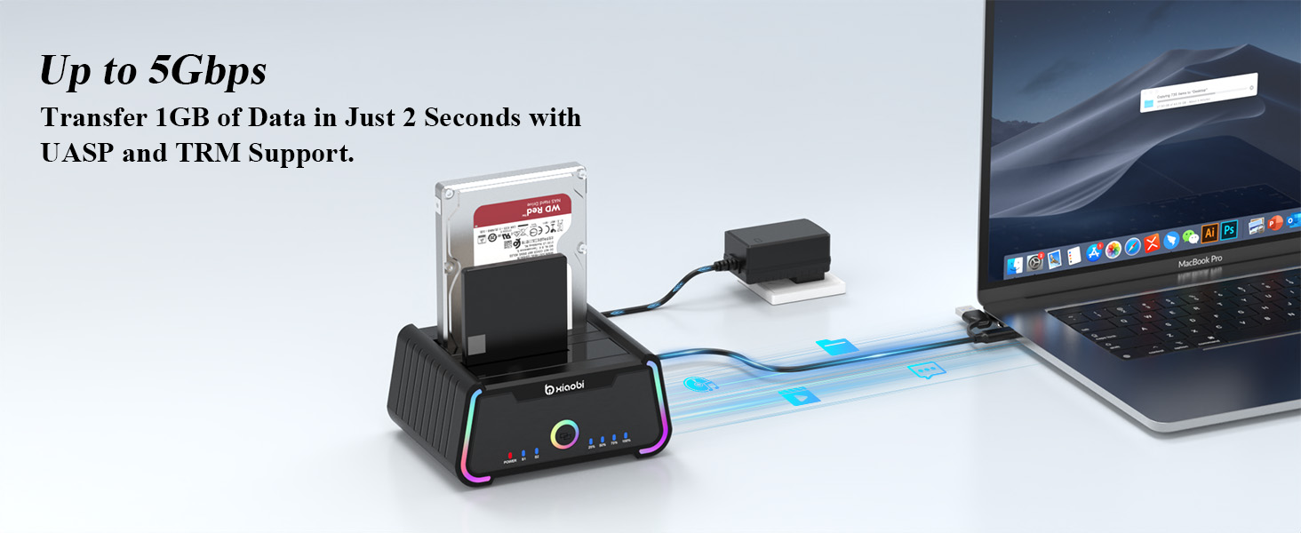 Док-станція для жорстких дисків USB-C Dual Bay для 2.5