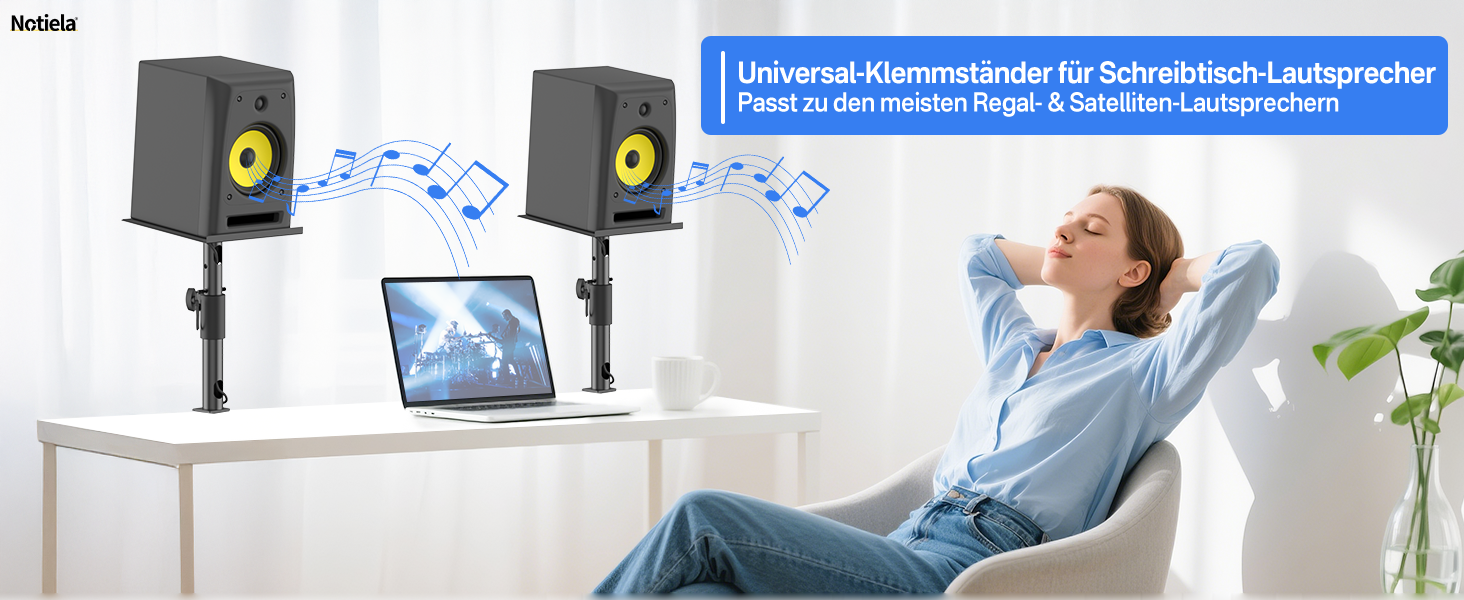 Підставки для акустики: універсальні, регульовані по висоті, нахильні та поворотні, для Edifier, KRK, Klipsch, Polk, Sony, PreSonus, JBL та інших