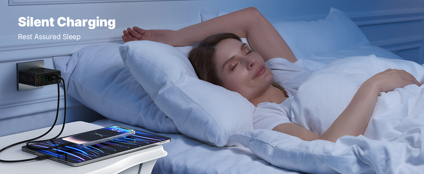 Мережевий адаптер USB з 8 портами та 33W, для iPhone, iPad, Android. Білий