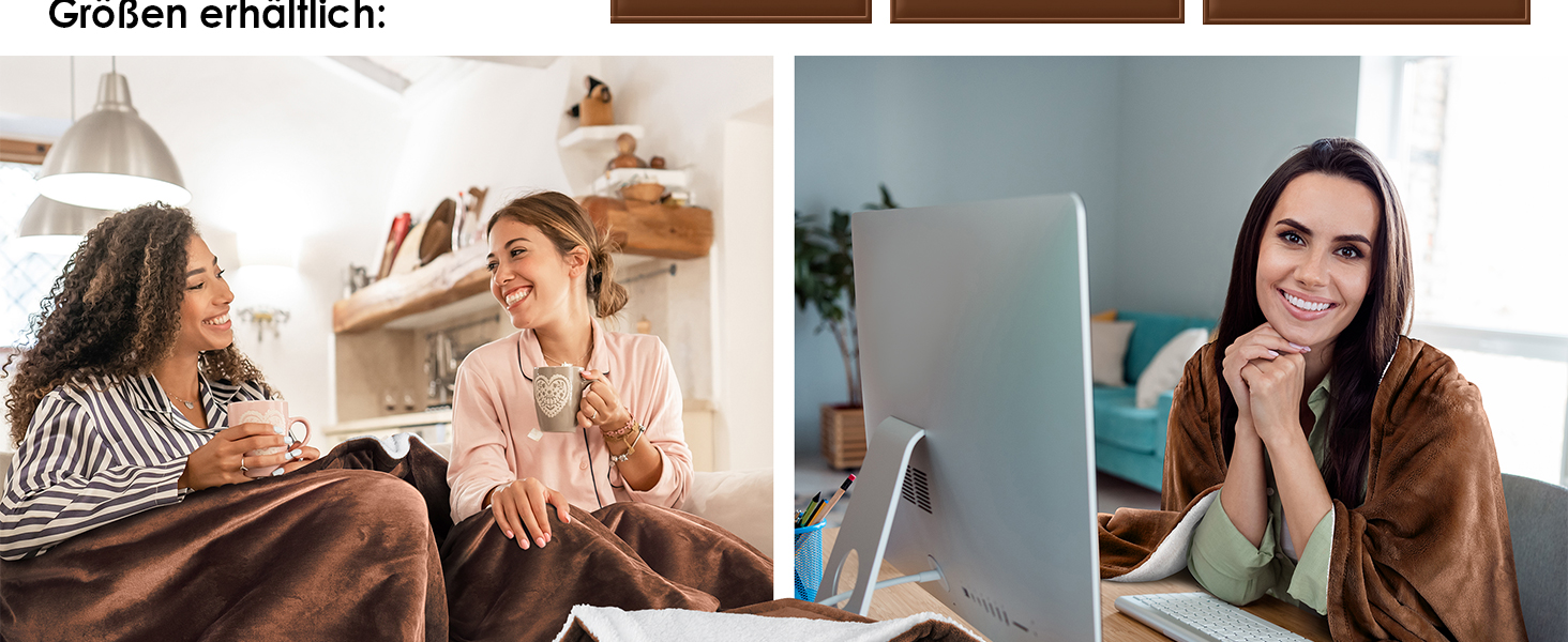 Плед KESSER® з м'якого флісу та шерпи, 220 x 240 см (XXL), теплий та затишний, для дивана або ліжка