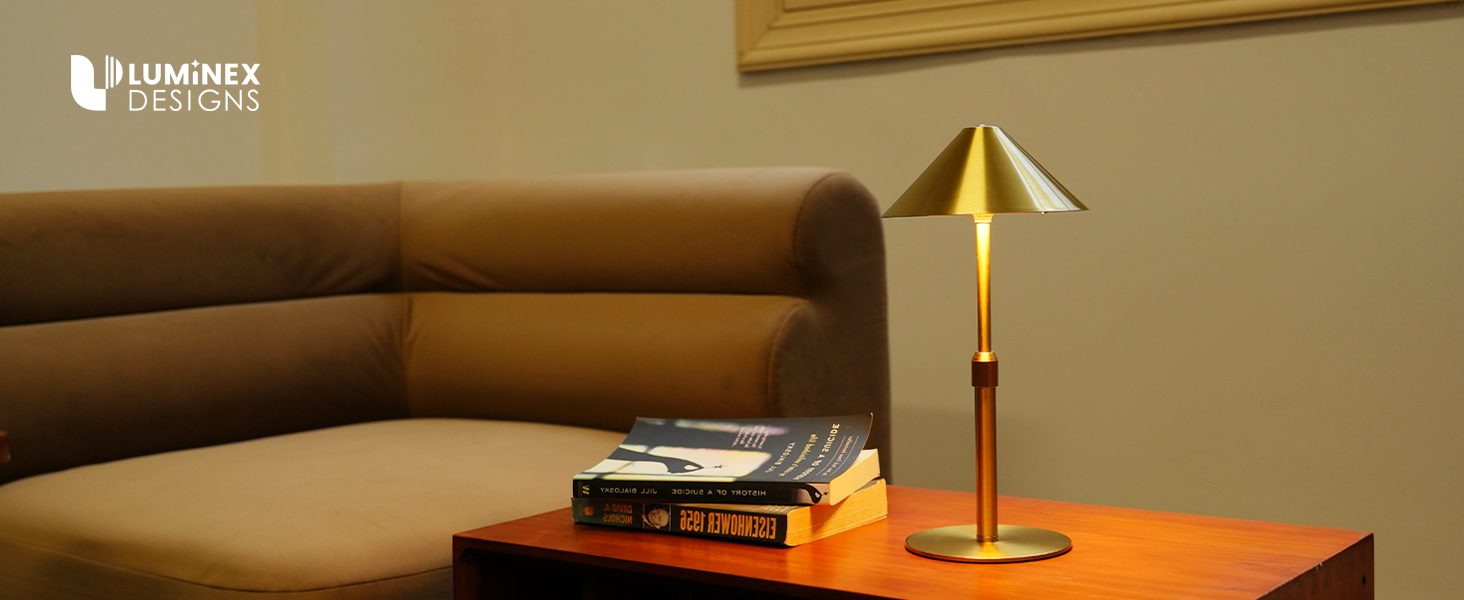 Світлодіодна настільна лампа бездротова LED для вулиці та дому, димована, з акумулятором 5200mAh, водонепроникна IP54, чорна