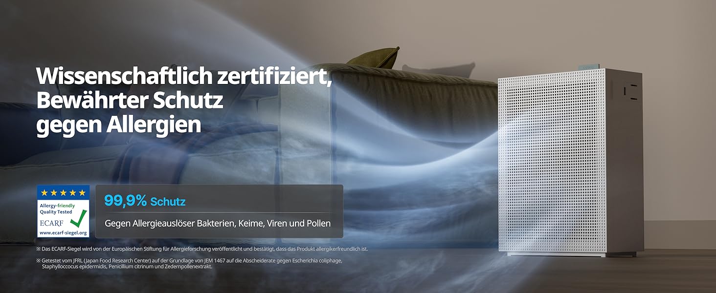 Повітряний очисник COWAY AIRMEGA 150: GreenHEPA™, ECARF, для кімнат до 73 м², білий