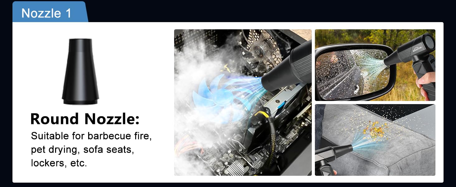 Професійний бездротовий повітряний пилосос WHATOOK W02: Регулювання швидкості, 250 000 обертів/хв, безщітковий двигун для клавіатури, ПК, авто та дому