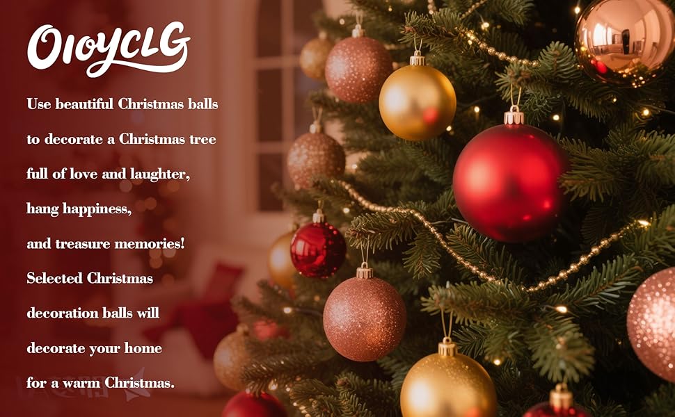 Набір прикрас на ялинку 101 шт. Пластикові кулі, рожеве золото, матові, блискучі, з шишками та стрічками для декору ялинки, святкування, дому