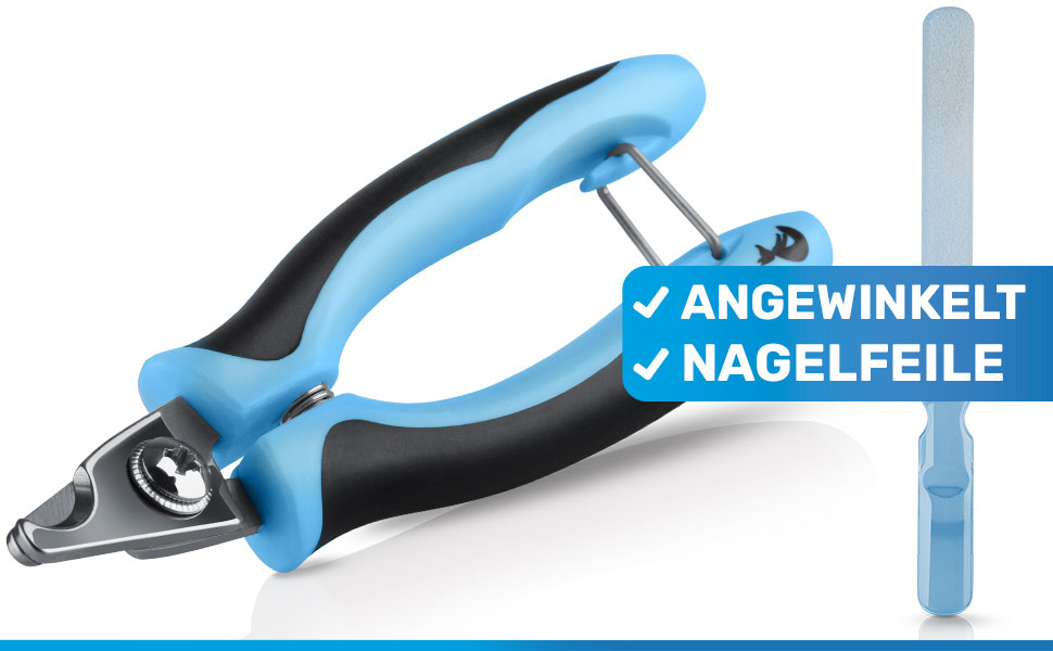 Ножиці для догляду за кігтями маленьких собак, котів та дрібних тварин BluePet | Кусачки для кігтів з пилочкою | Кусачки для кігтів блакитні | Догляд за кігтями