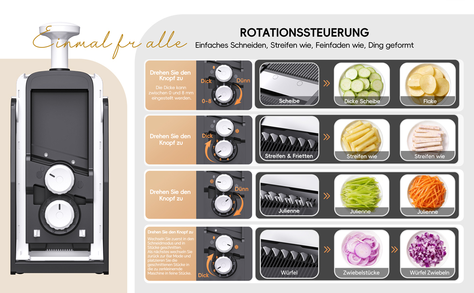 Набір для нарізки овочів ONCE FOR ALL з піддоном, овочевий слайсер, для нарізки картоплі фрі та картоплі, нарізчик цибулі, слайсер огірків - кубик-нарізач (оновлення Space Grey + комплект кошиків кольору асфальт)
