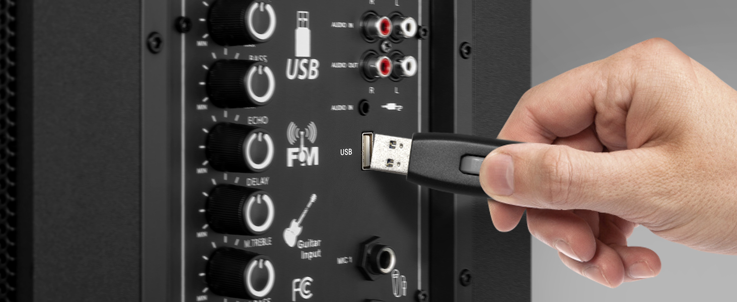 Портативна караоке система GTSK10-3 з Bluetooth, 2 мікрофонами та 10” сабвуфером для дому та вечірок