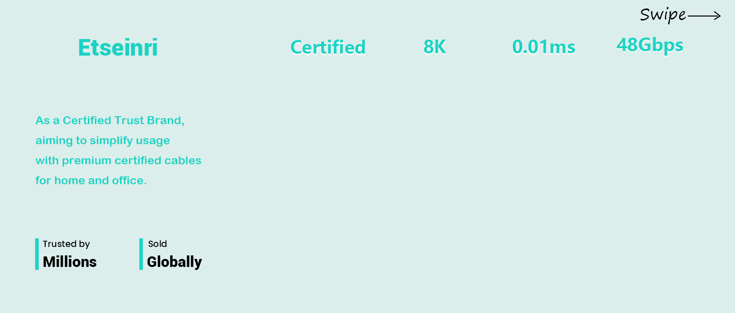 HDMI 2.1 кабель Etseinri 2 метри, 48Gbps, 4K 240Hz, 8K, eARC, HDCP2.3, HDR, Dolby Atmos, Vision для моніторів, телевізорів, проекторів, чорний