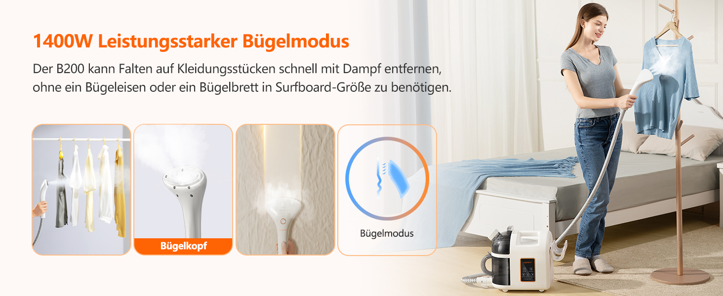 UWANT Теперішній пилосос для килимів, для диванів, килимів, м'яких меблів, мокрий/сухий пилосос з сильною потужністю всмоктування 12000Pa, 70dB (B200-білий-з щіткою для прасування)