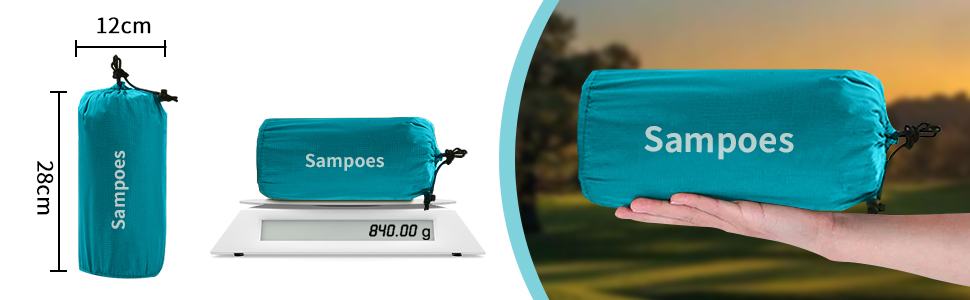 Self-Inflating Camping Mat - 10cm Thick, with Foot Pump - Outdoor Sleeping Pad for Hiking, Travel, Tent - Single Size