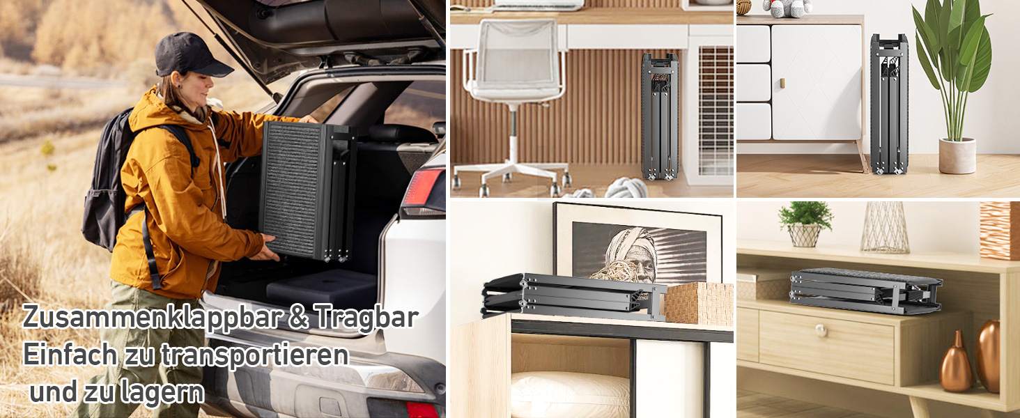 Сходи для собак у машину, складані, з антиковзким покриттям, для середніх та великих собак до 113 кг, 170x44 см