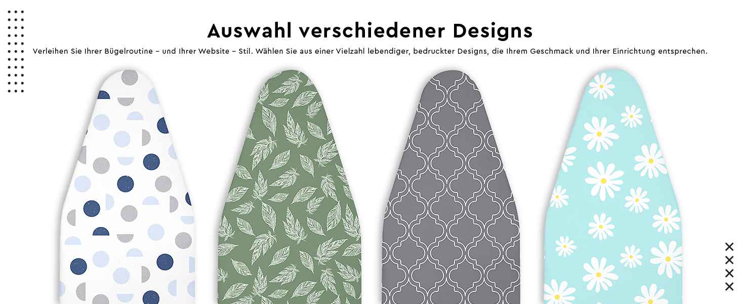 Чохол для прасувального столу Encasa XO з фетровою підкладкою 1 мм, посилений шнуром (підходить для стандартних прасувальних столів розміром 112x34 см), з тепловідбиваючим покриттям, з принтом - Сірі плитки M Сірі плитки