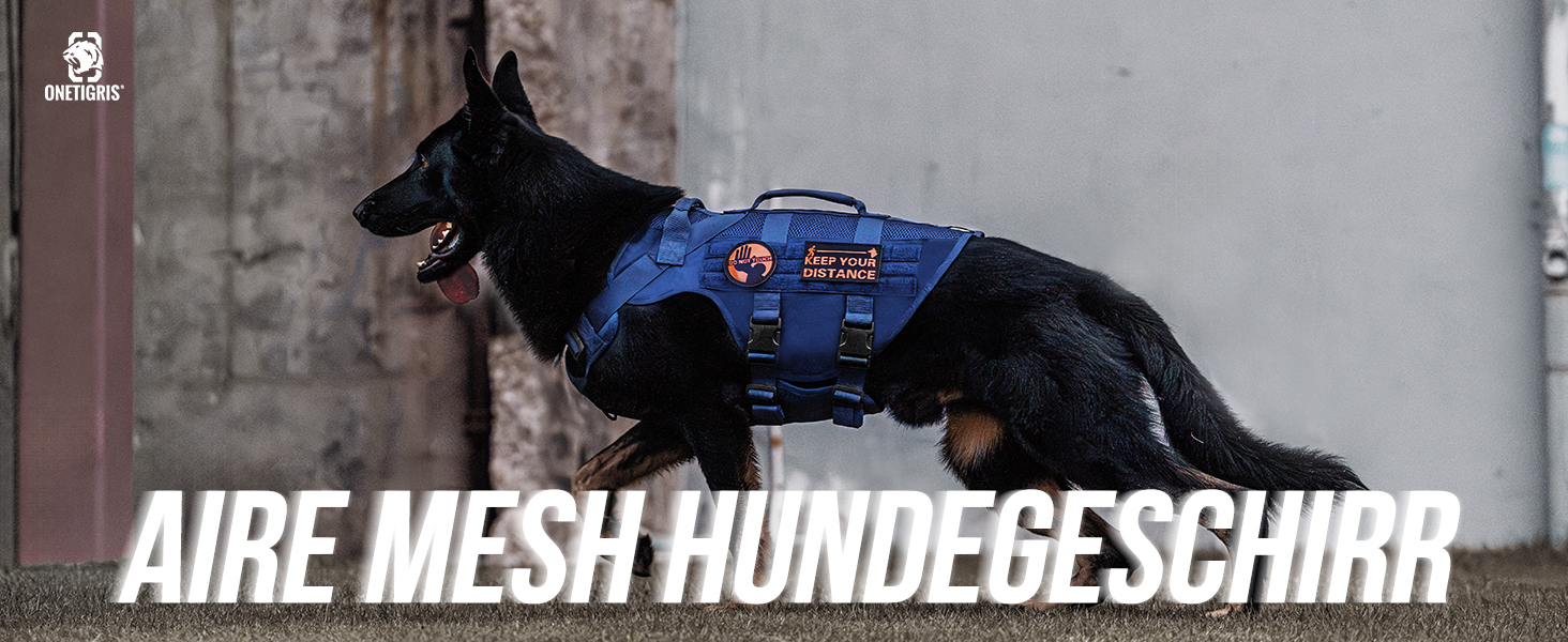 Шлейка для собак OneTigris AIRE MESH, великі породи, тактична, анти-тяга, з 2 ручками, регульована, дихаюча, зелена L (Обіх: 45-63см, Груди: 68-91см)