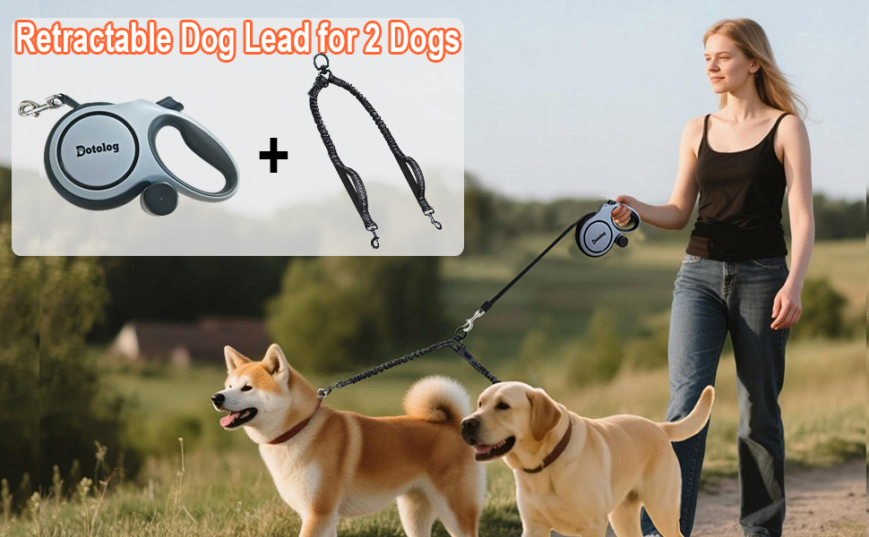 Висувна собача шлейка 8м, рулетка для собак з подвійною шлейкою, безпечна рулетка з пряжкою, для середніх та великих собак (сірий/чорний), 8м