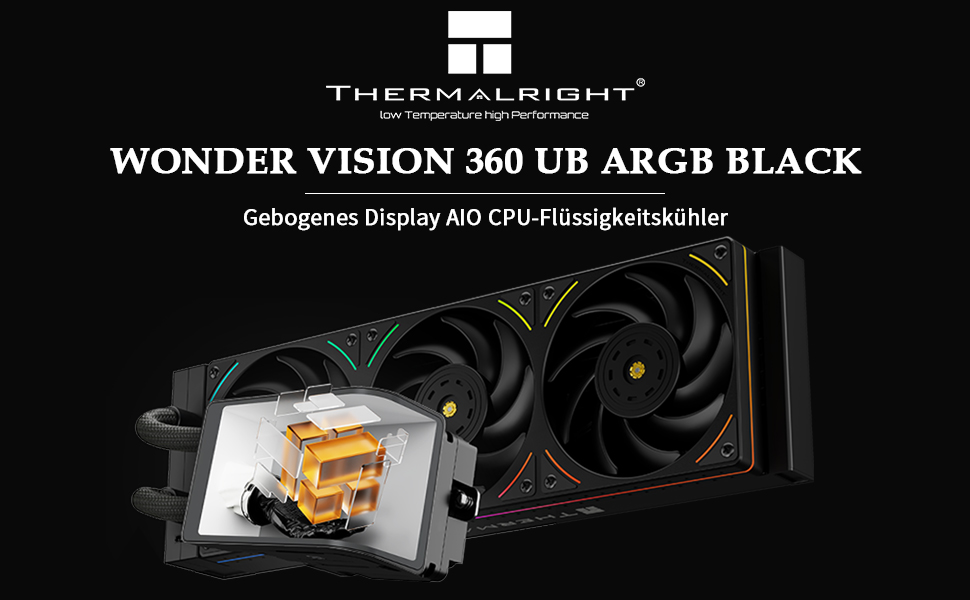 Рідинне охолодження процесора Thermalright Wonder Vision 360 UB ARGB White AIO, 360мм, з 6.67