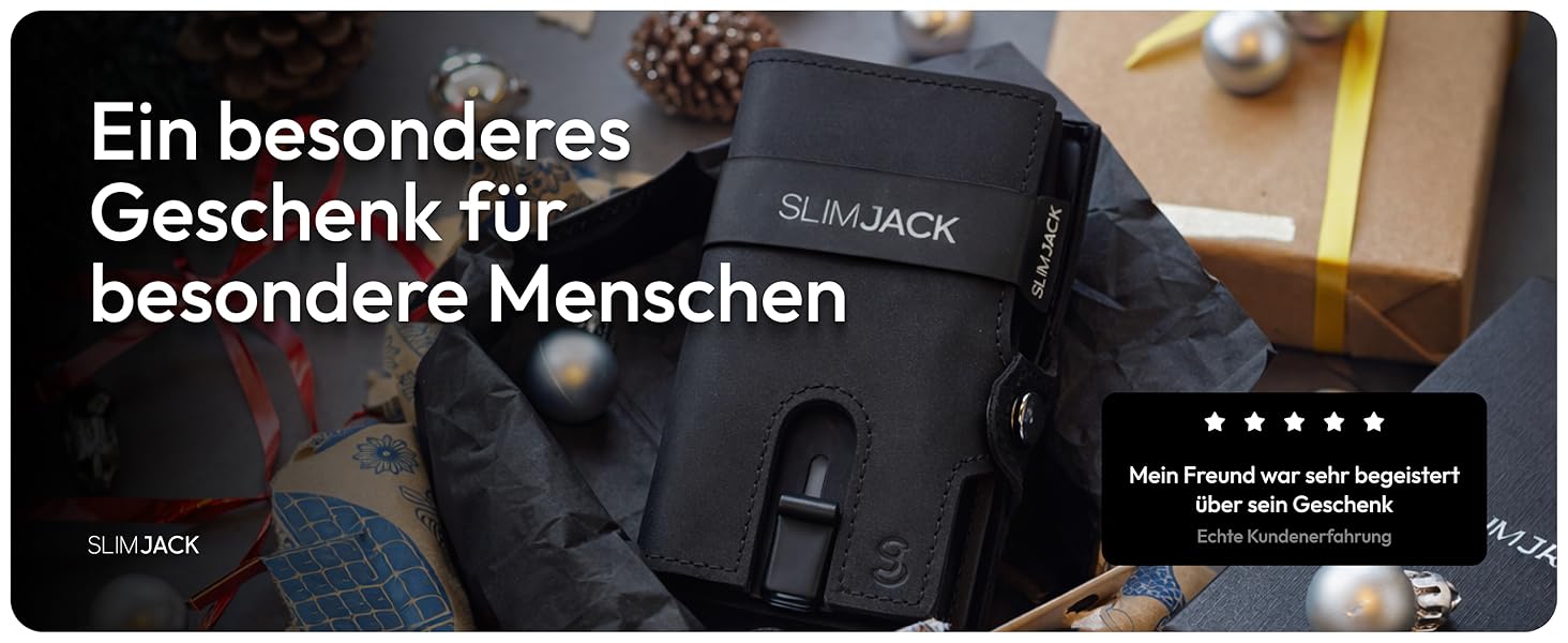 Slimjack Смарт-гаманець з відділенням для монет та RFID-захистом - Чоловічий алюмінієвий картхолдер для карт та монет (Чорний)