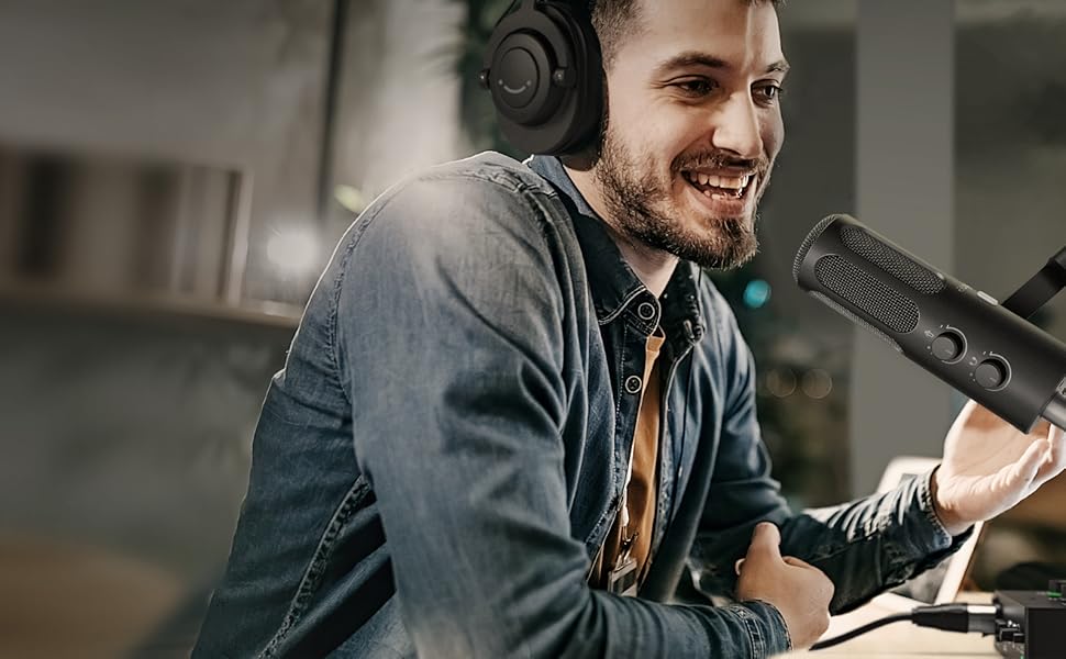 FIFINE AmpliTank 3 - Динамічний XLR мікрофон для студії, подкастів, стрімінгу та запису голосу. Сумісний з мікшерами, ПК та комп'ютерами.