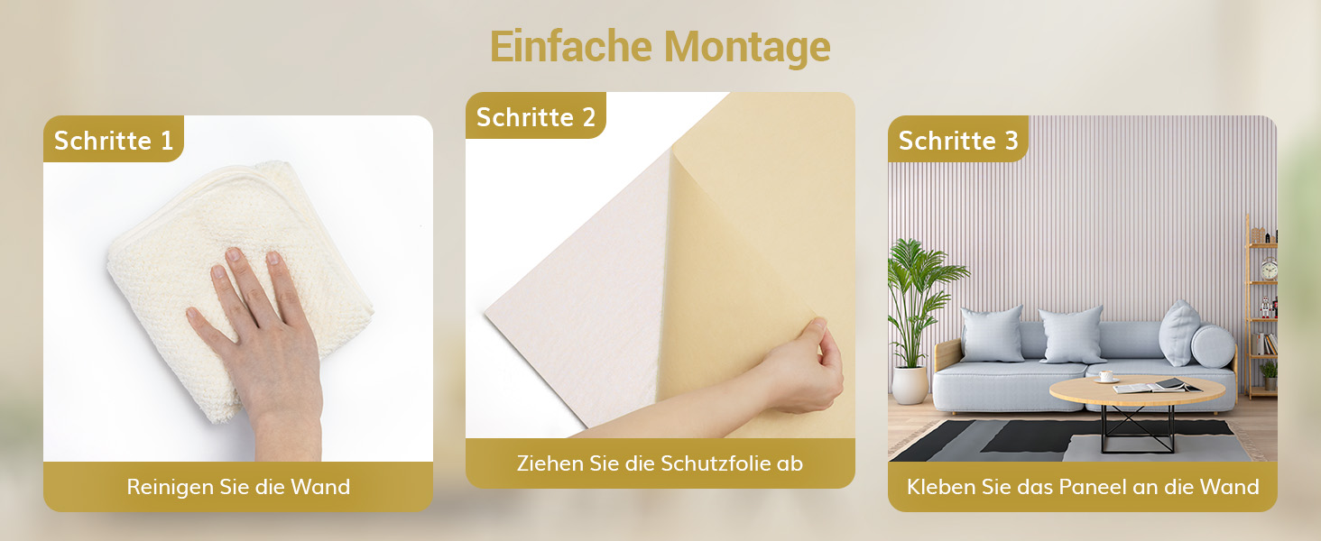 Акустичні панелі TONOR самоклеючі для шумоізоляції, звукопоглинаючі панелі для стін у студію, офіс та дім, 120x60x1.9 см, колір верблюжий (набір 8 шт)