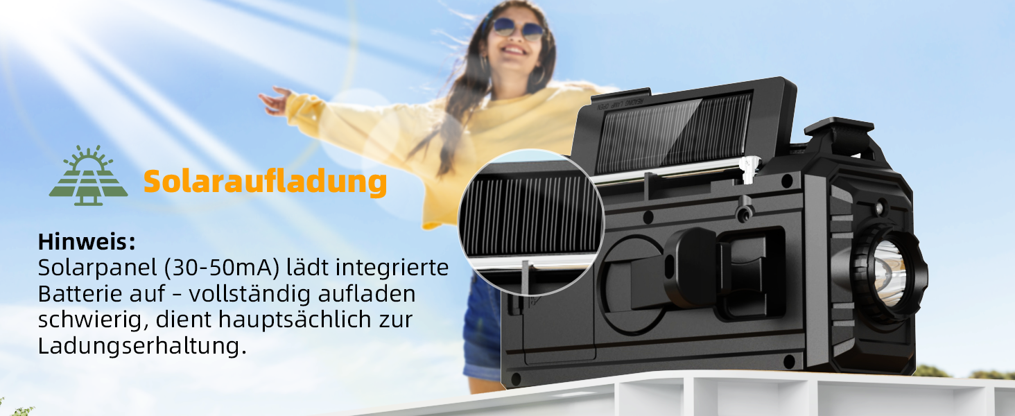 Радіо Roxicosly з ручним приводом, 12000mAh Power Bank, AM/FM/SW, радіо для надзвичайних ситуацій, ліхтар, зарядний пристрій, для відпочинку на природі, кемпінгу, туризму, чорний