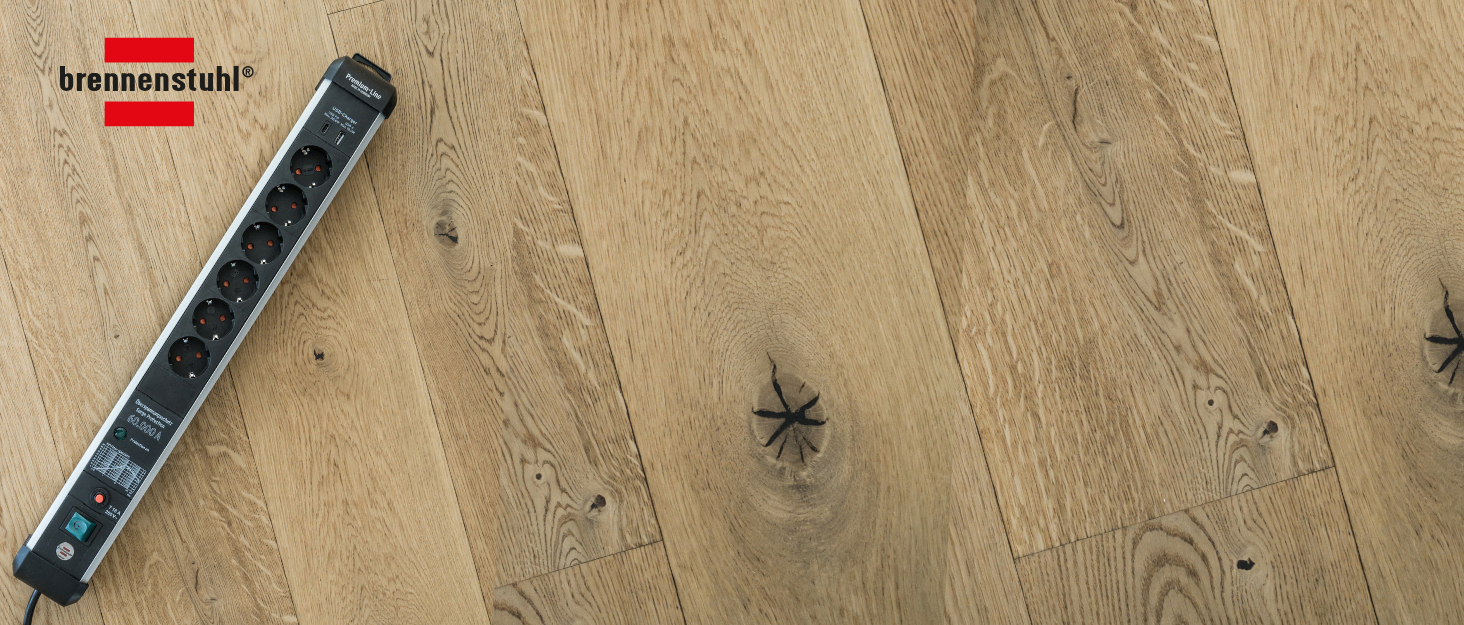 Бренненштуль Premium-Line Розподільний блок 8 розеток для серверних шаф (з кабелем H05VV-F 3G1,0, 3м, Made in Germany), чорний/світло-сірий