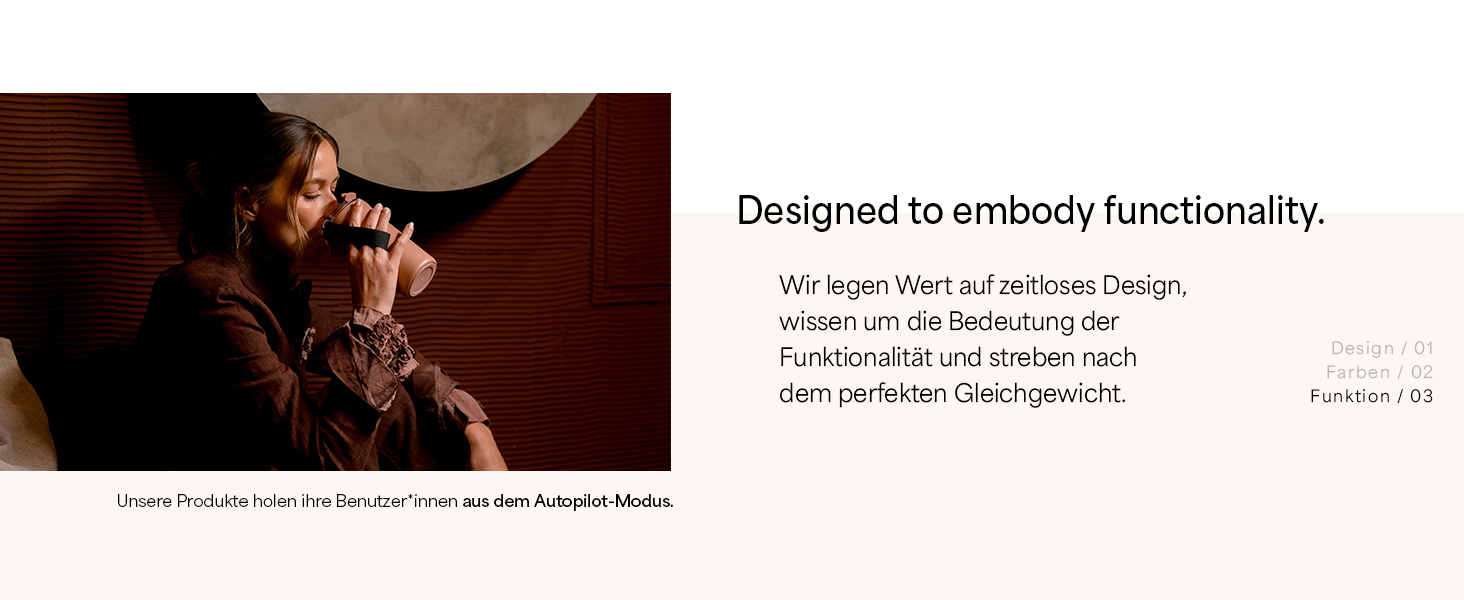 Термокружка для кави та чаю LARS NYSØM | 380 мл, з Tritan кришкою та петлею | Зі сталі, з ізоляцією, витокозахисна, Taupe Brown