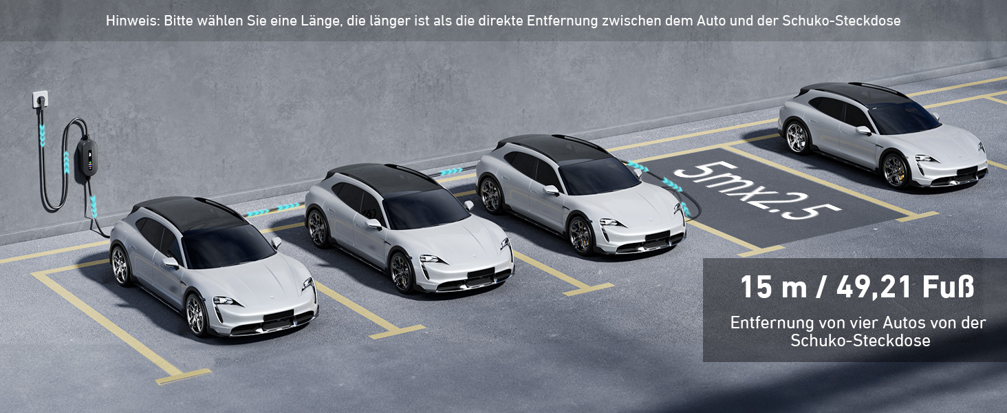 Кабель для електромобіля Evjuicion Typ 2 Schuko, 3.68kW, 6м, 16A, IP67, чорний. Зарядний кабель для ID.3/4, X1, 5ER, Model Y/3 та інших електромобілів