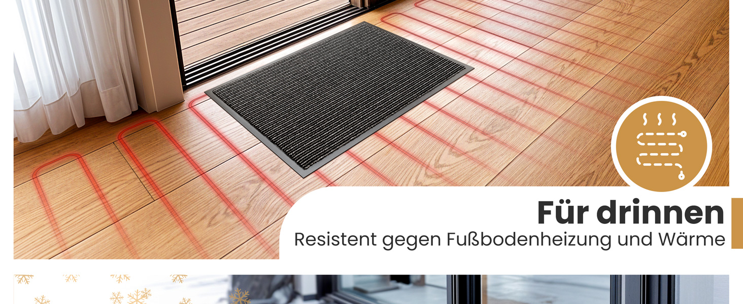 Килимок для дому 40x60 см (смугастий) - міцний, поглинаючий бруд, внутрішній килимок