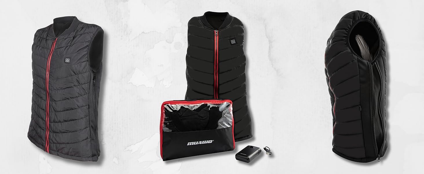 Обогреваемая жилетка Premium | Размеры XS-XXL | Жилетка з підігрівом для жінок та чоловіків | до 55°C з 5 зонами підігріву | З та без Powerbank XXL. З Powerbank