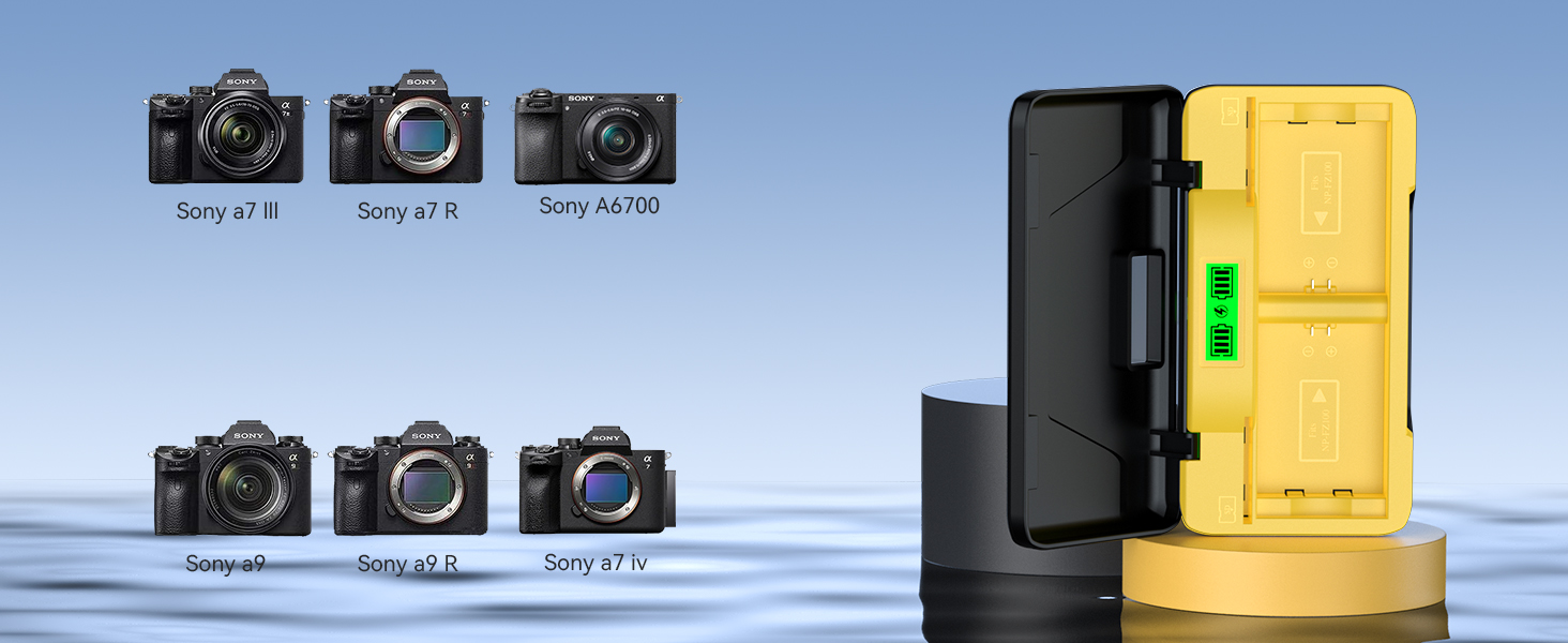 Зарядний пристрій ENAGON NP-FZ100 20W PD з LCD-дисплеєм для Sony Alpha (A7, A9, A7R, FX3, FX30)