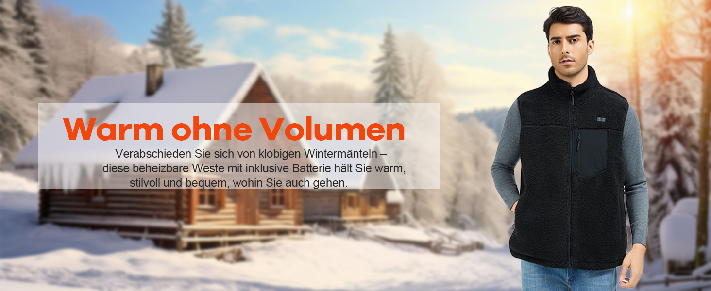 Електрична гріюча жилетка для чоловіків з Powerbank 18400mAh, флісова жилетка, тепла жилетка для зими, чорна L