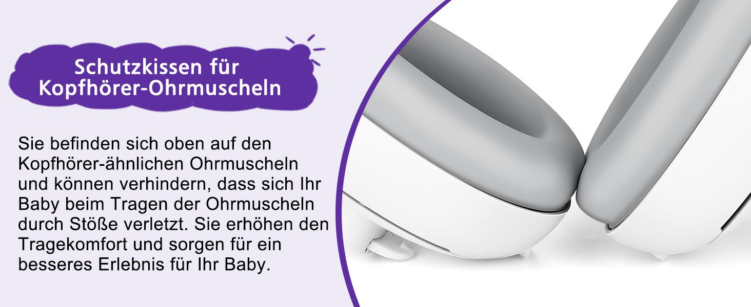 Навушники для захисту від шуму для малюків 0-2 роки (сірі)