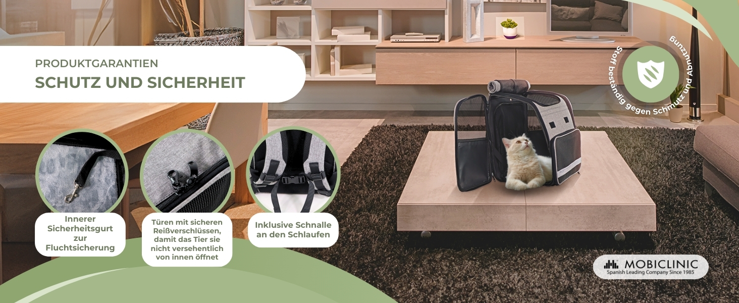 Рюкзак-переноска для котів та собак Mobiclinic® Pets, складаний, з вентиляцією, кишенями для їжі та аксесуарами, регульований, 37x29x37x5 см