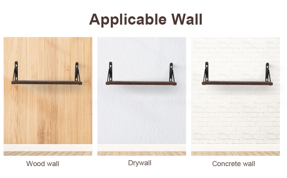 Настінна полиця AGM Wandregal 2 шт. з тримачем для рушників, полиці для зберігання, підвісні полиці для ванної, кухні, вітальні, офісу, спальні (Темно-коричневий)
