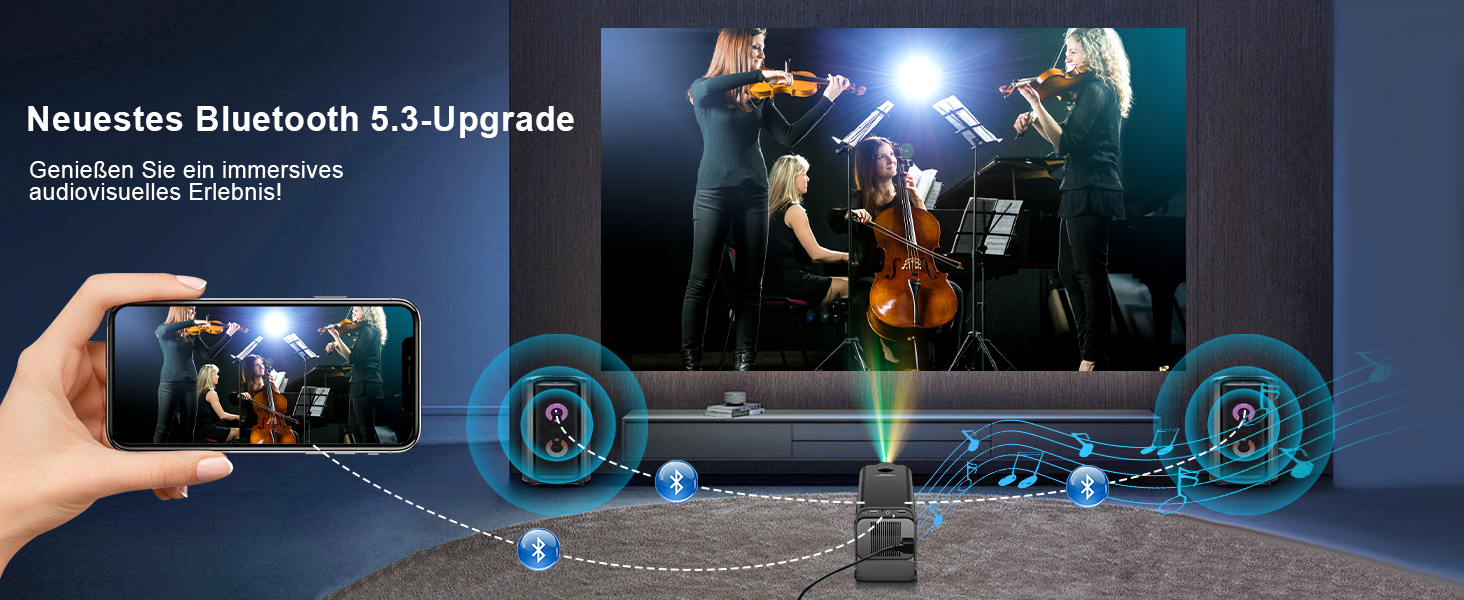 Проектор Sala320max P92Max: 4K, 1080P, WiFi, Bluetooth 5.2, Android 13, Netflix, YouTube, Prime Video, Автофокус