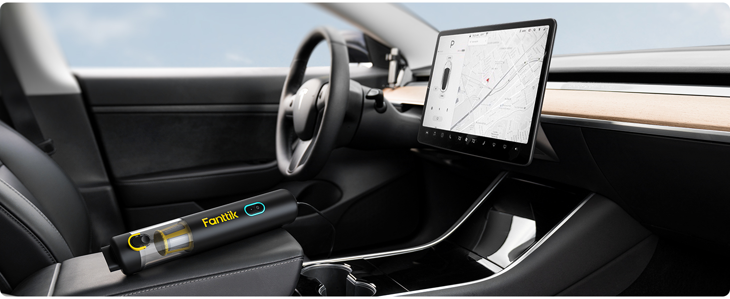 Потужний акумуляторний автопилосос Fanttik Slim V8 Apex 19000 Па, 4-в-1 ручний пилосос RobustClean, міні повітряний насос, портативний пилосос для авто, офісу, клавіатури, чорний
