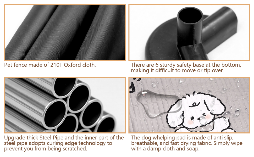 Кінець для цуценят у формі шестикутника, 122x65 см, чорний: ігровий майданчик + м'яка підстилка для великих та малих порід